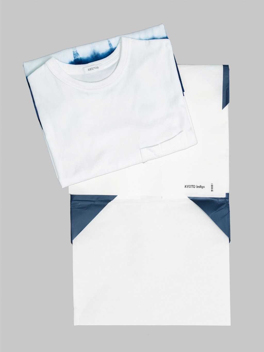 Seuvas Danzome TShirt Natural Indigo folded