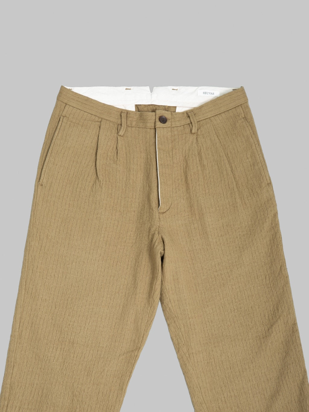 Seuvas C/W Tapered 2-Tuck Trousers Khaki