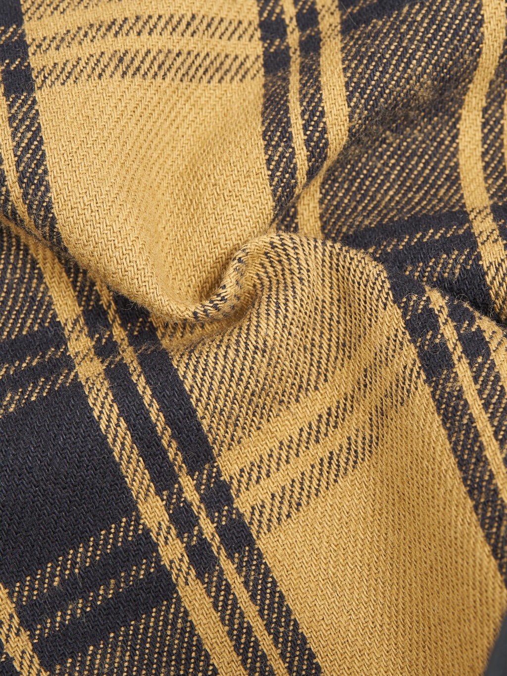 seuvas twill flannel workshirt mustard  texture