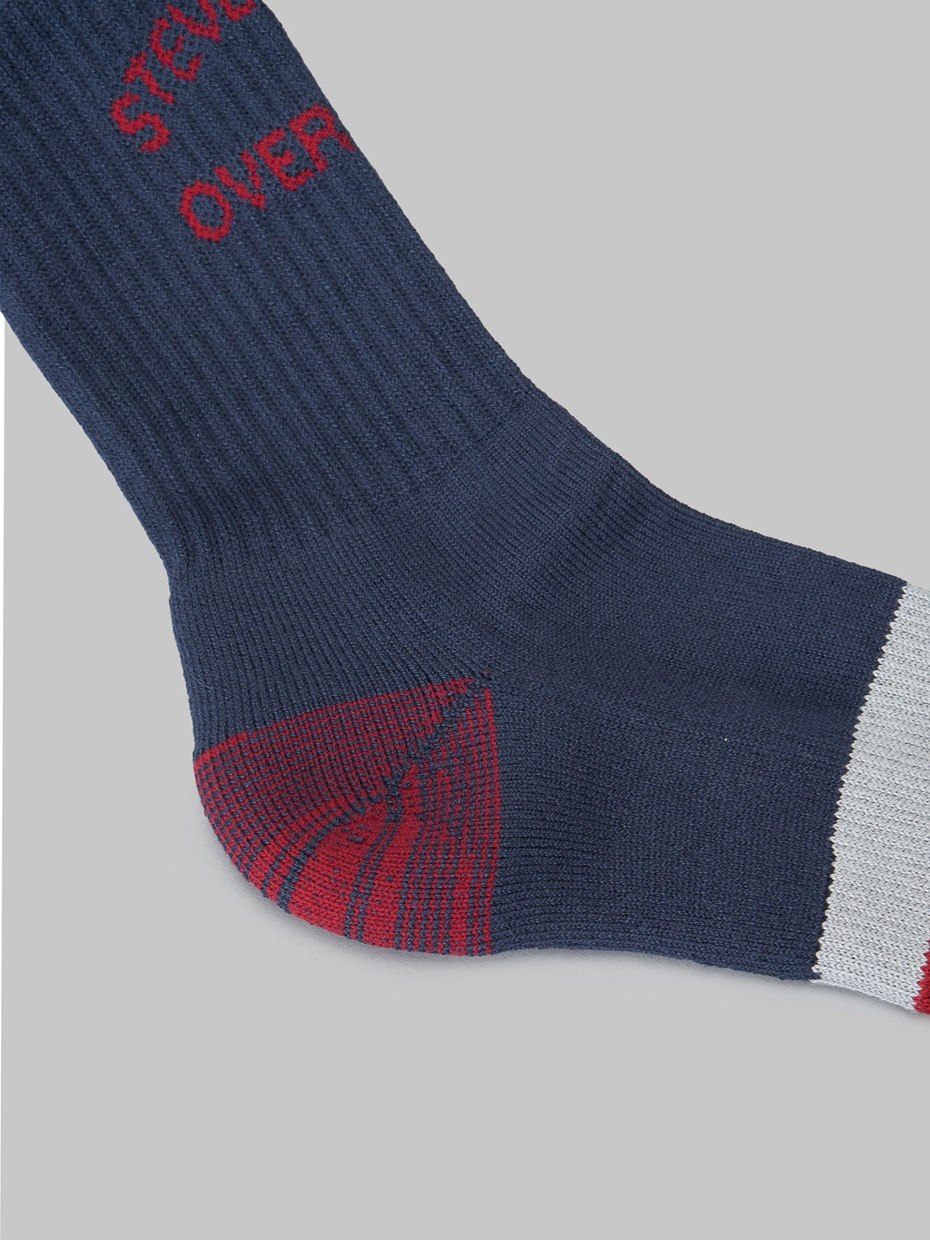 Stevenson Overall Athletic Socks navy heel detail