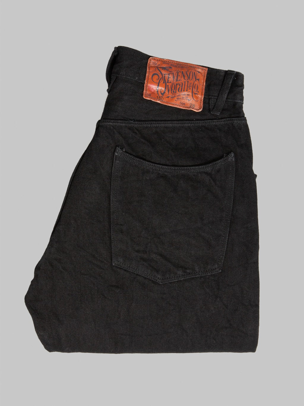 Stevenson Overall Co. Encinitas 150 12oz Solid Black Regular Straight Jeans