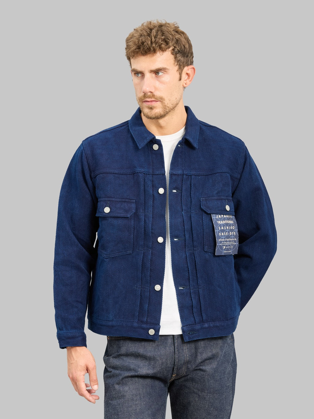 Studio D'Artisan 4619 14oz Sashiko Denim Type II Jacket