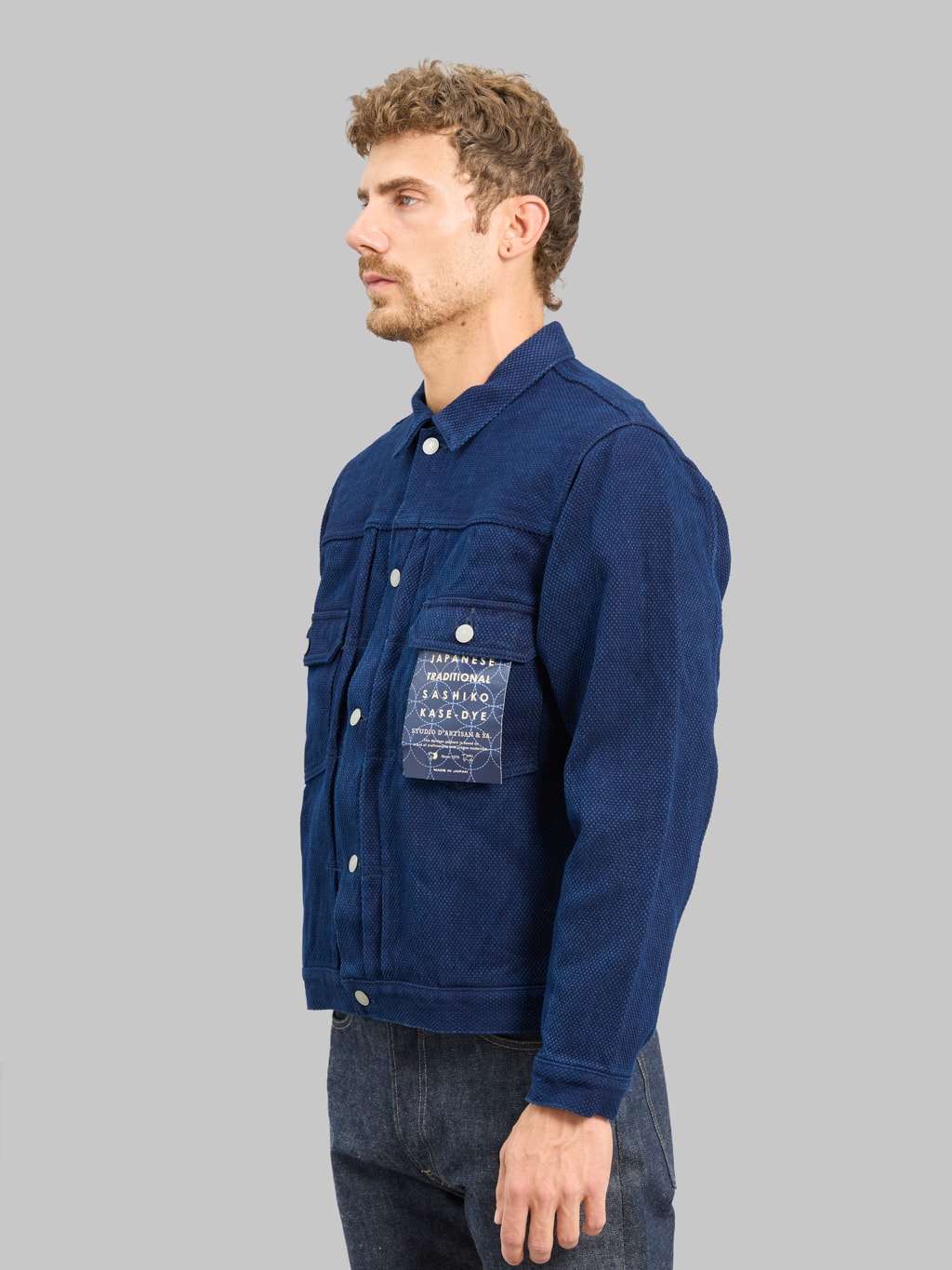 Studio D'Artisan 4619 14oz Sashiko Denim Type II Jacket