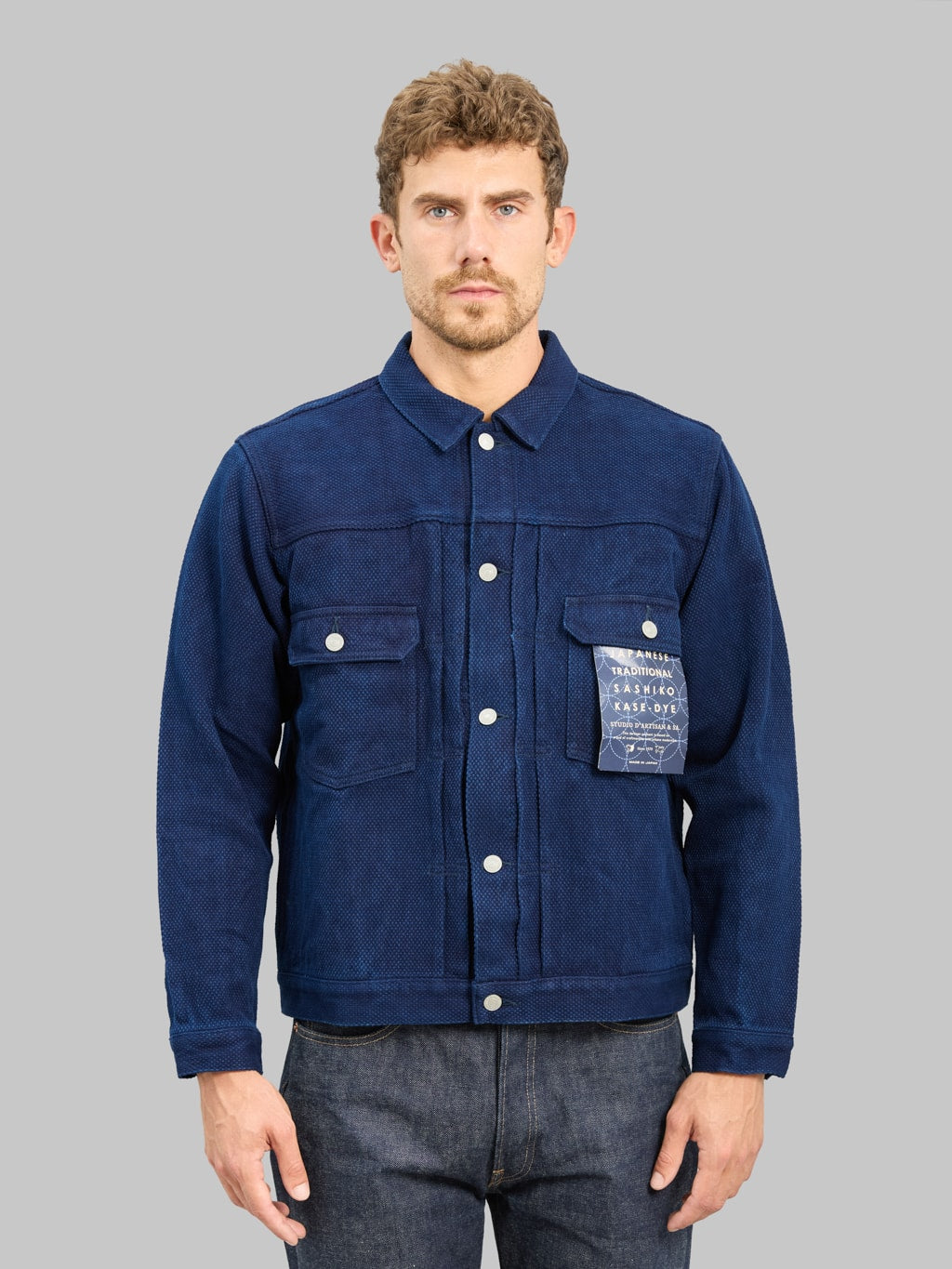 Studio D'Artisan 4619 14oz Sashiko Denim Type II Jacket