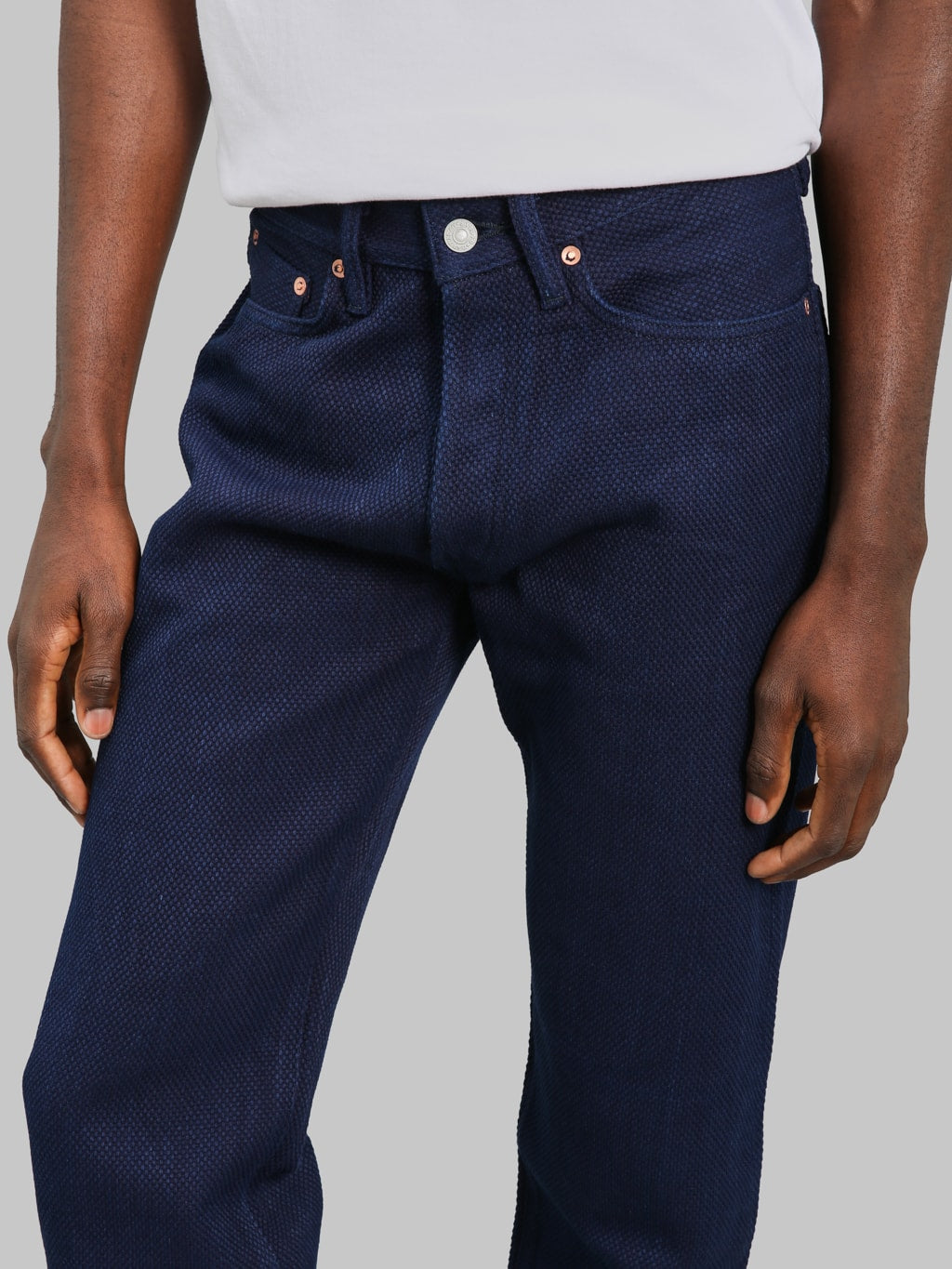 Studio DArtisan 1907 14oz Sashiko Regular Straight Jeans inseam
