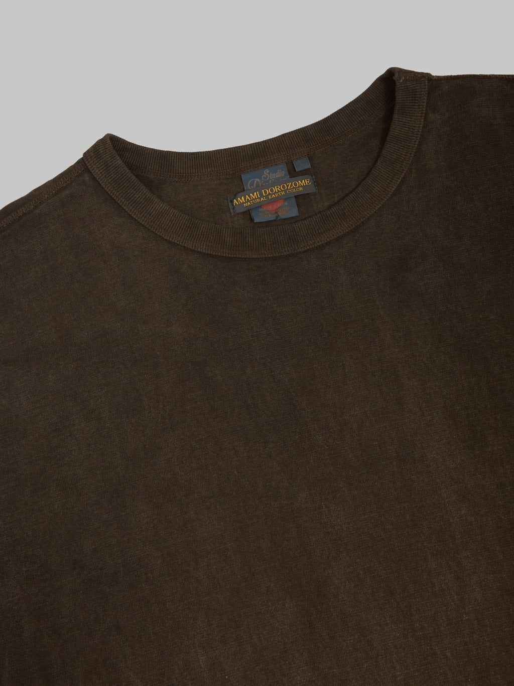 Studio D'Artisan 8198 "Amami Oshima Mud-Dyed" Loopwheeled T-Shirt Dark Brown