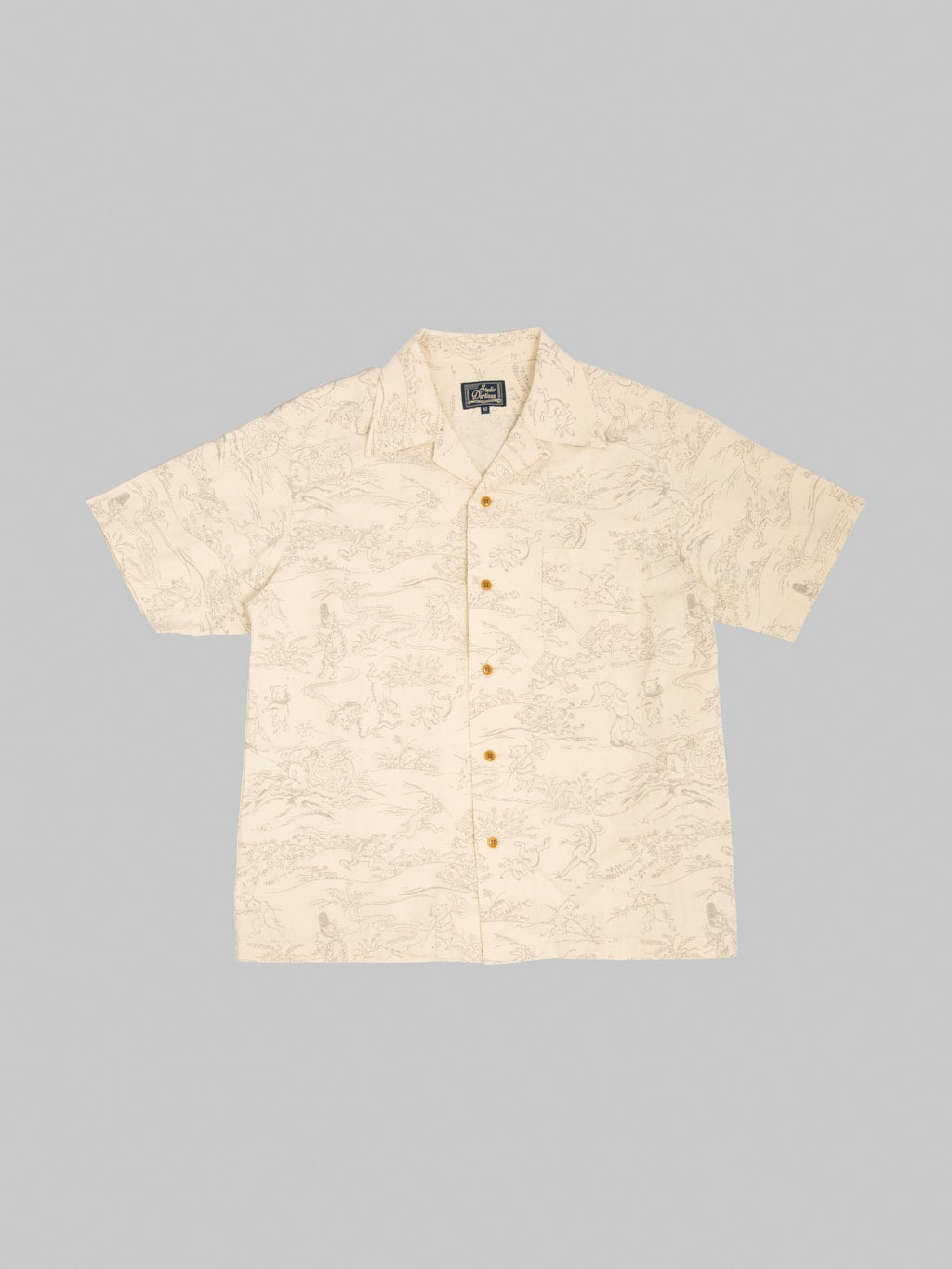 Studio D'Artisan 5736 "Choju-Gija" Open Collar Shirt Ivory