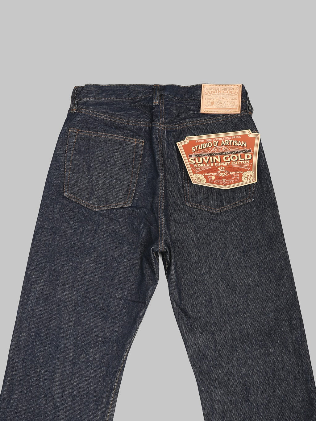 Studio D'Artisan D1922 15oz Suvin Gold Loose Straight Jeans - Redcast Heritage Co.