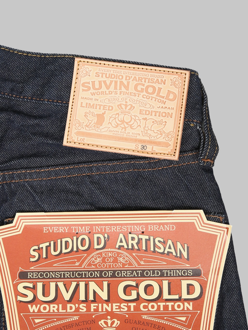 Studio D'Artisan D1922 15oz Suvin Gold Loose Straight Jeans - Redcast Heritage Co.