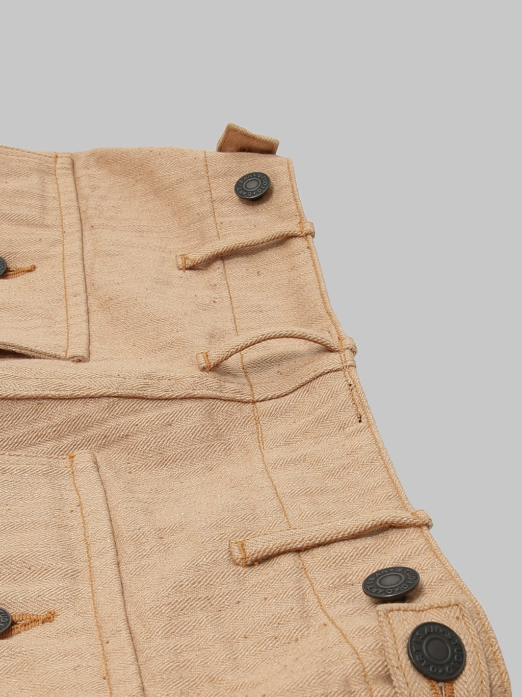 Studio DArtisan 1917 Fox Cotton Baker Pants Brown belt loop