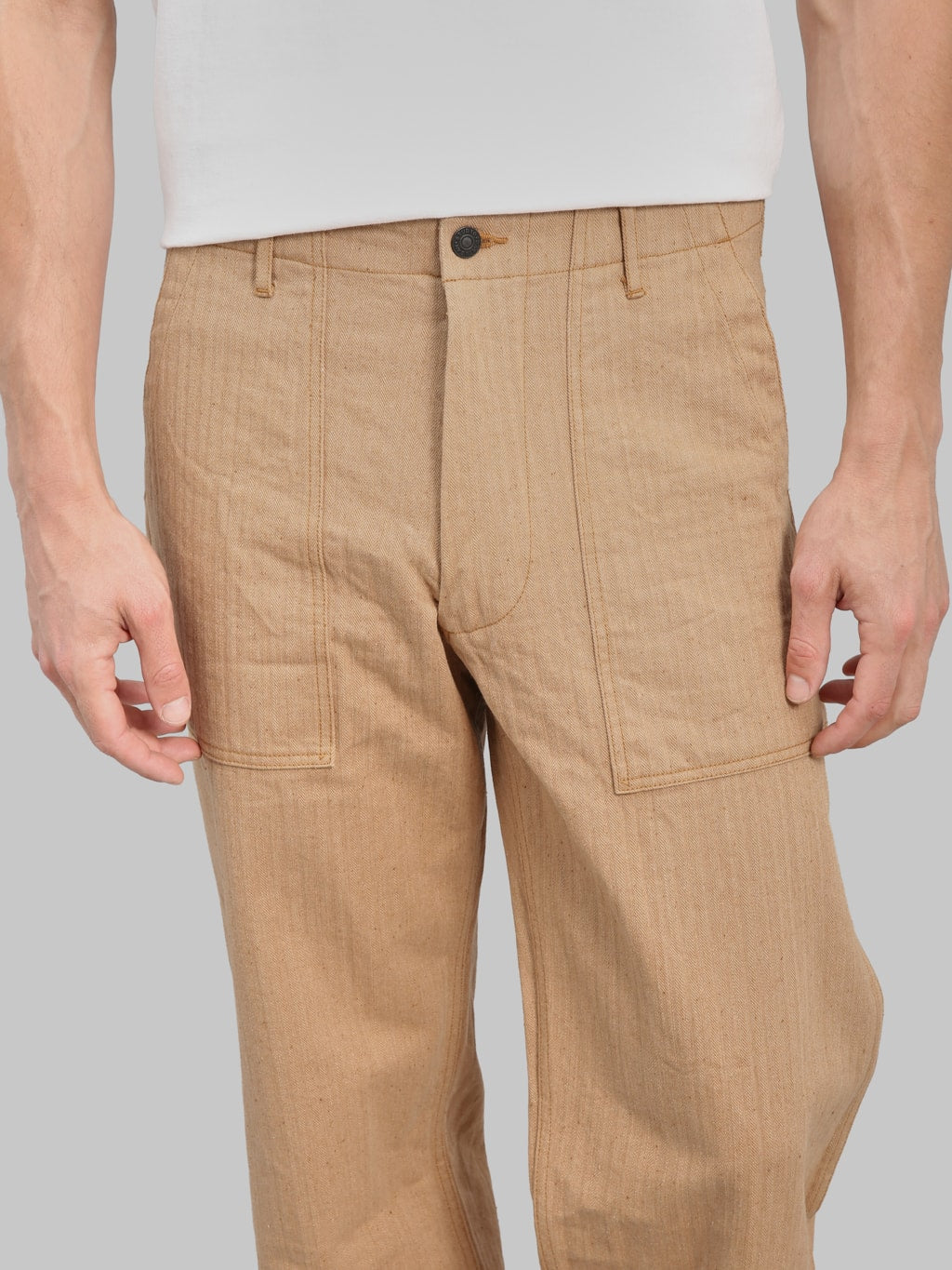 Studio DArtisan 1917 Fox Cotton Baker Pants Brown waist