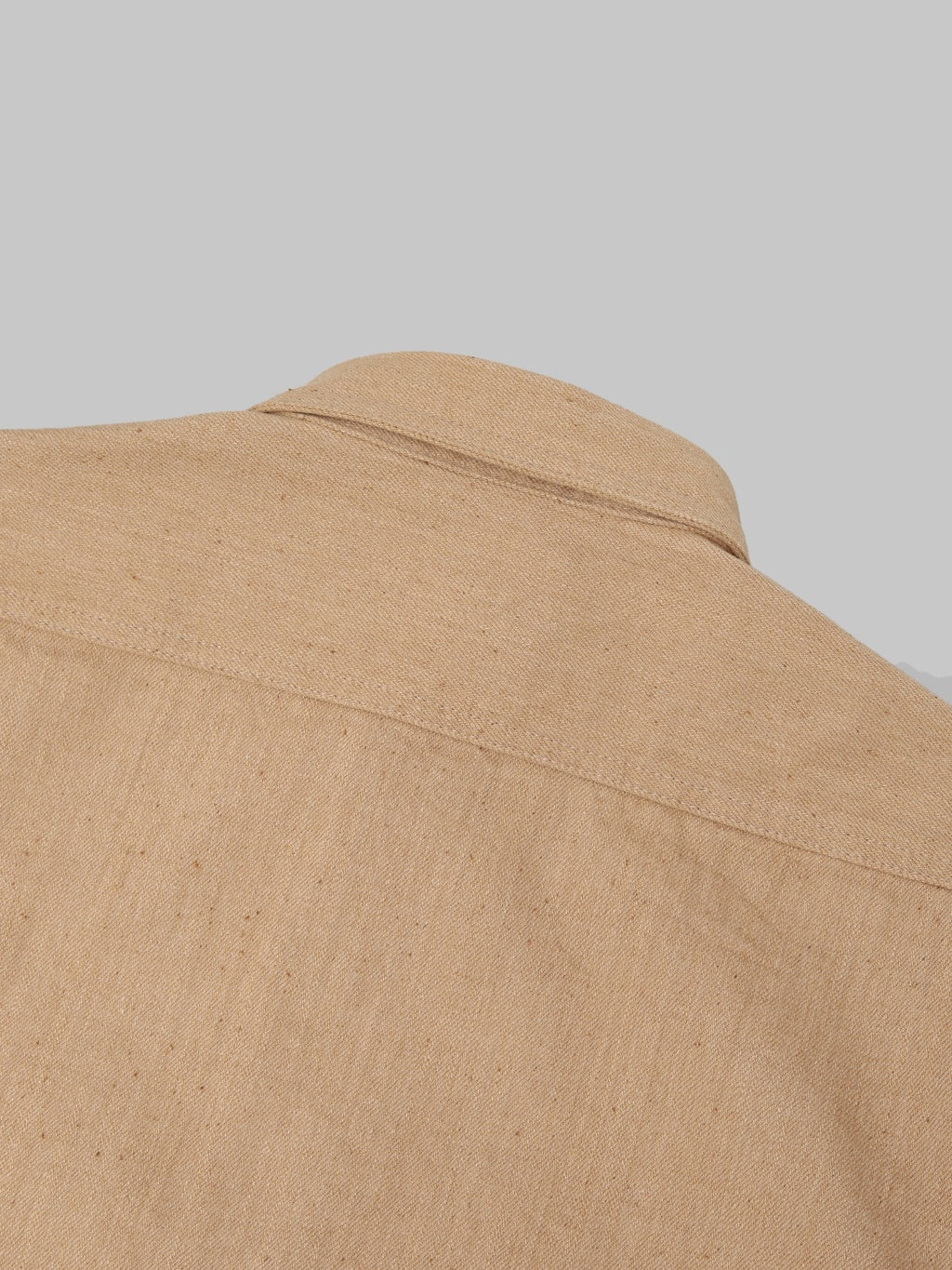 Studio DArtisan 5740 Fox Cotton Work Shirt Brown back collar