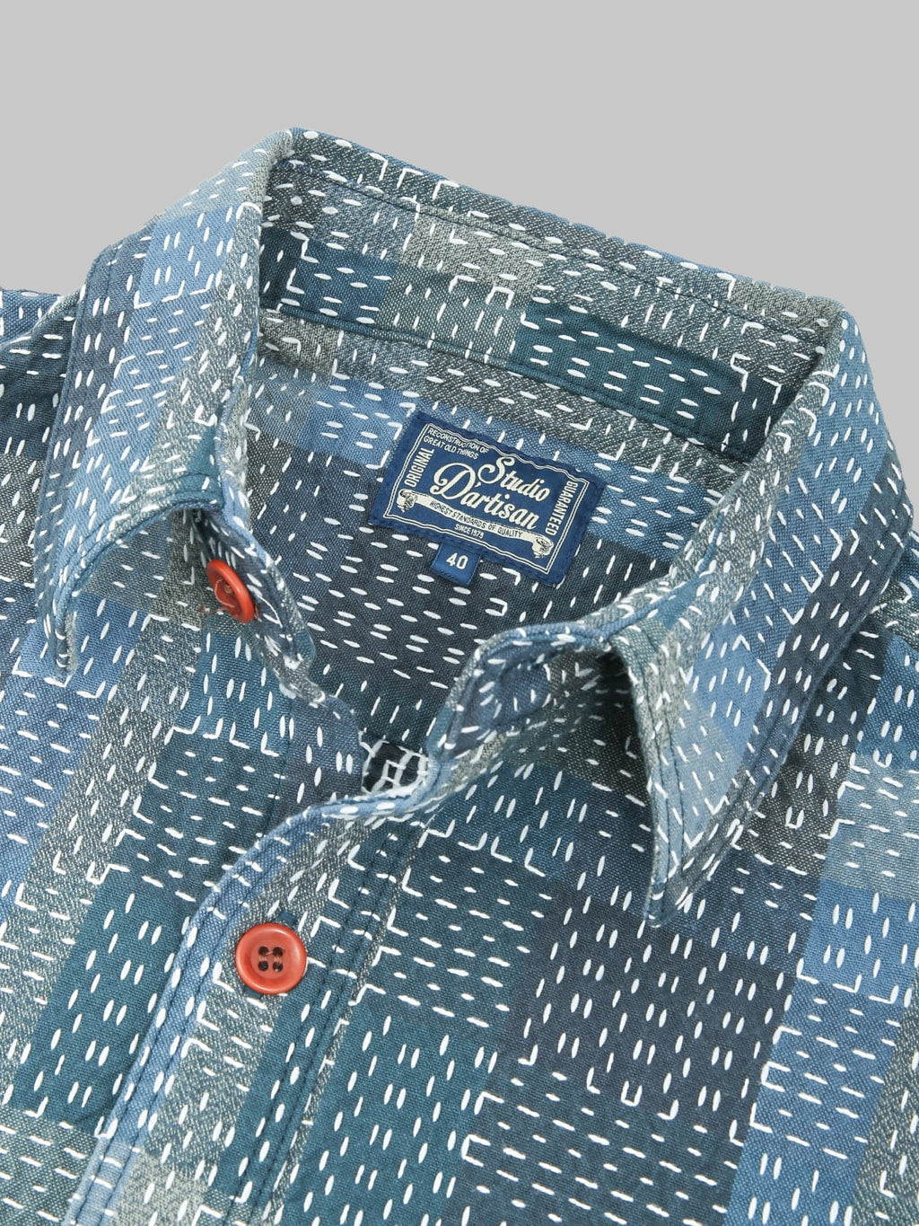 Studio D'Artisan Noragi Sashiko Shirt - Redcast Heritage Co.