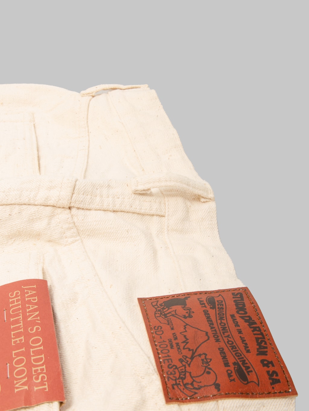 Studio D'Artisan SD-1001E 15oz "GL3 Ecru" Regular Straight Jeans Ecru