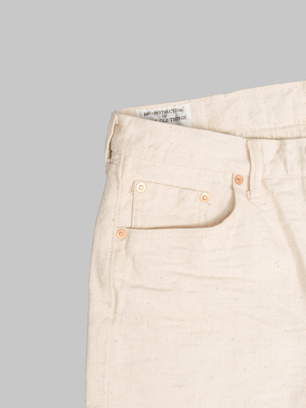 Studio D'Artisan SD-1001E 15oz "GL3 Ecru" Regular Straight Jeans Ecru