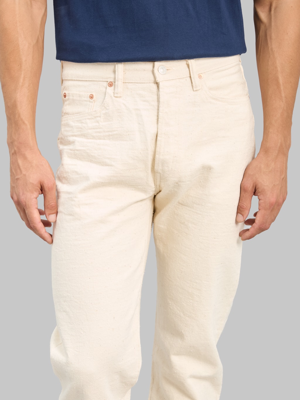 Studio D'Artisan SD-1001E 15oz "GL3 Ecru" Regular Straight Jeans Ecru