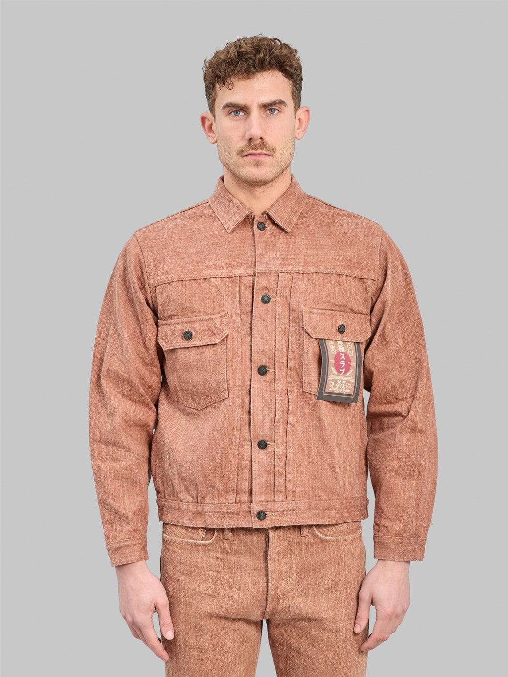 Studio Dartisan SP109 Extreme Denim 45th Anniversary Kakishibu Type2 Jacket front fit