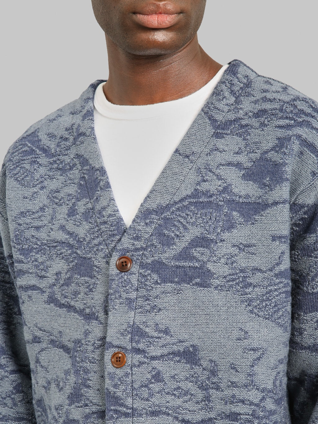 Studio D'Artisan 8184 Pig Camouflage Knit Cardigan