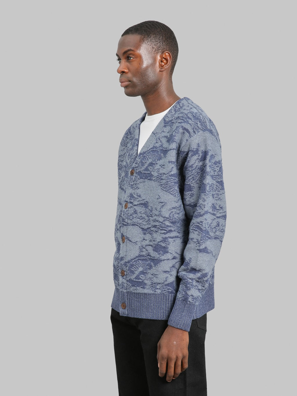 Studio D'Artisan 8184 Pig Camouflage Knit Cardigan