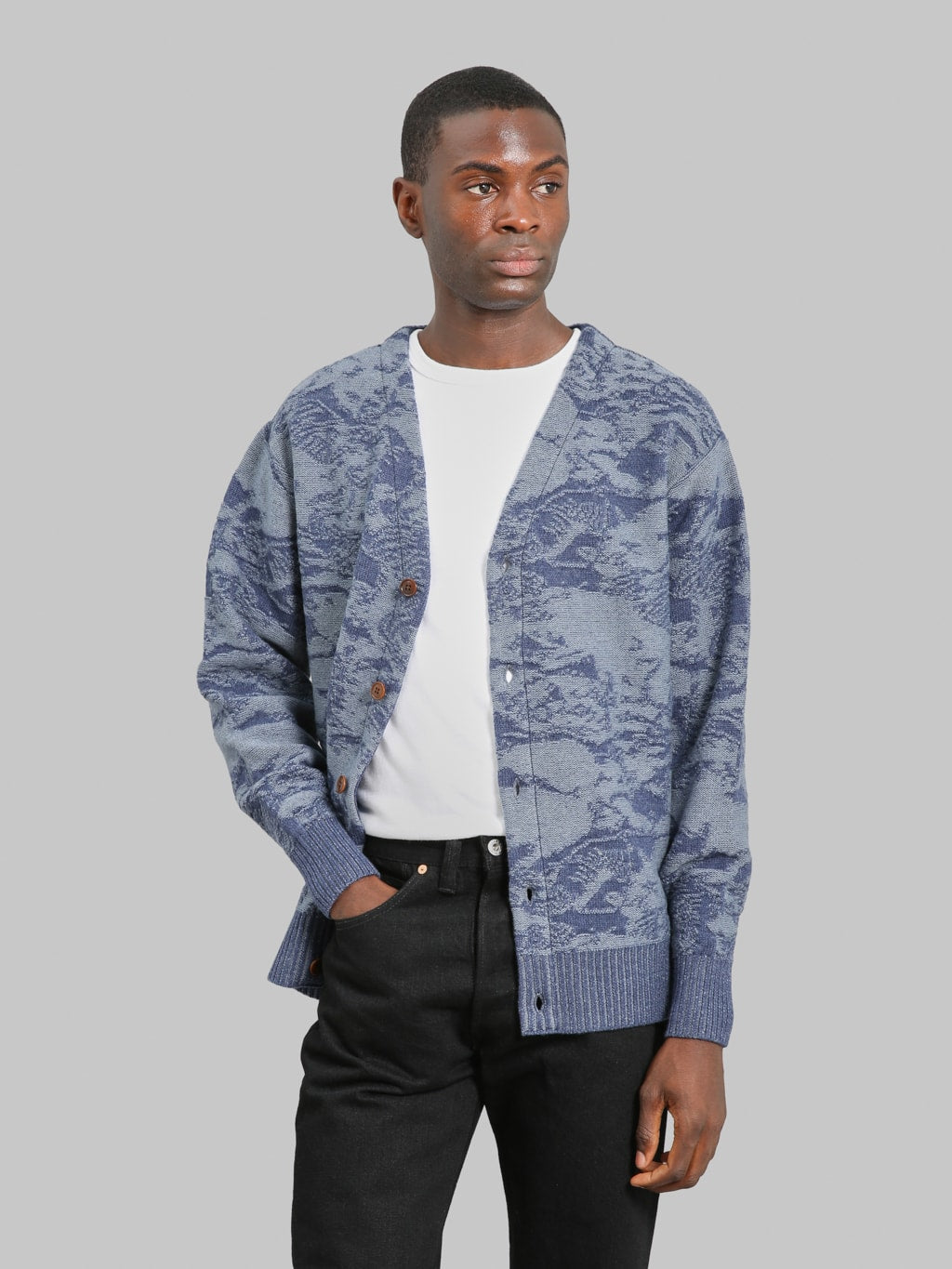 Studio D'Artisan 8184 Pig Camouflage Knit Cardigan