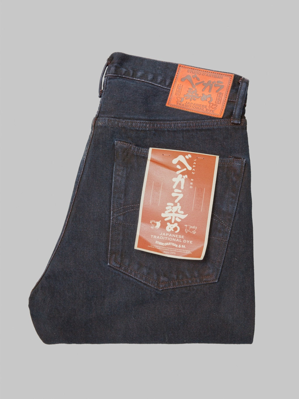 Studio DArtisan D1908 14oz Bengara Relax Tapered Jeans made in japan