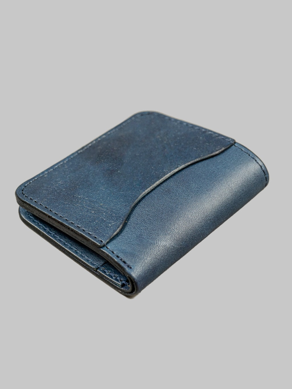 Studio Dartisan indigo leather mini wallet back view