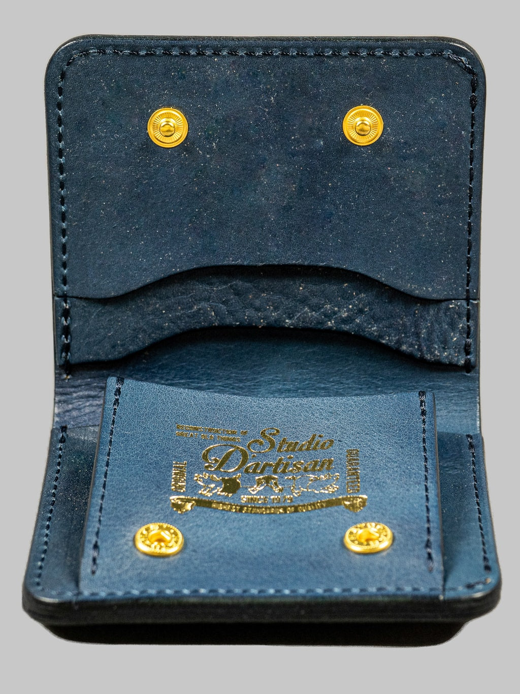Studio Dartisan indigo leather mini wallet made in japan