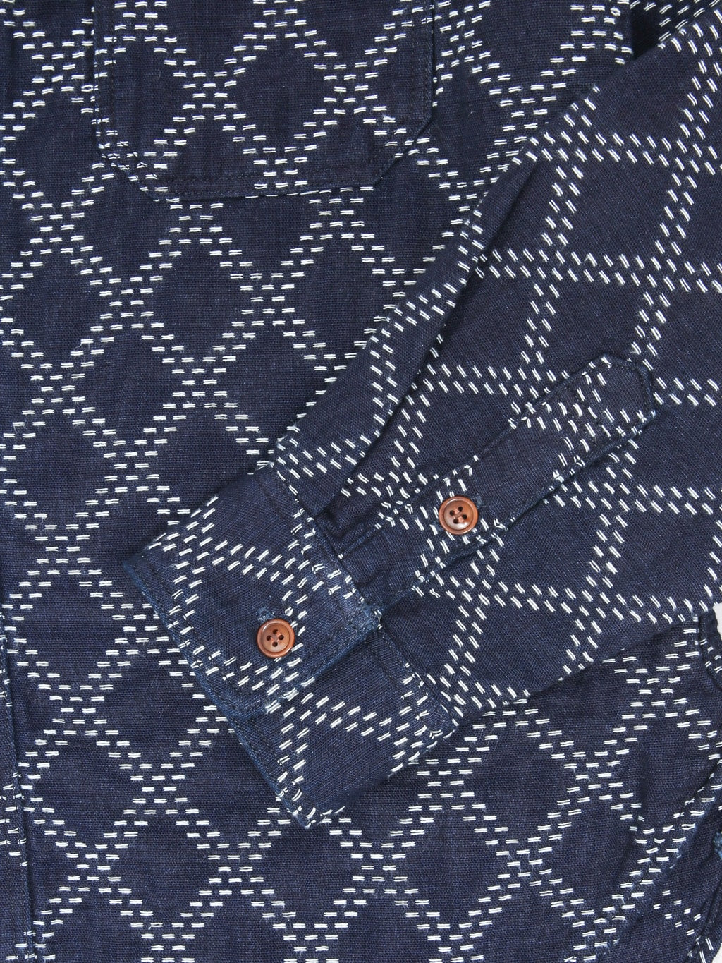 Studio D'Artisan 5728 Indigo Sashiko Dobby Shirt