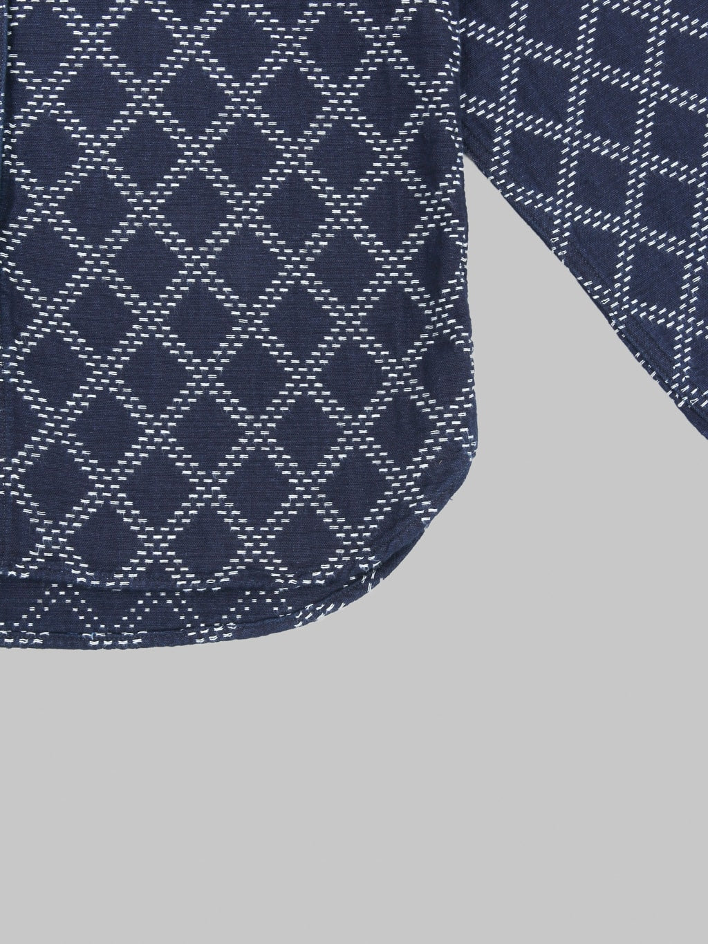 Studio D'Artisan 5728 Indigo Sashiko Dobby Shirt