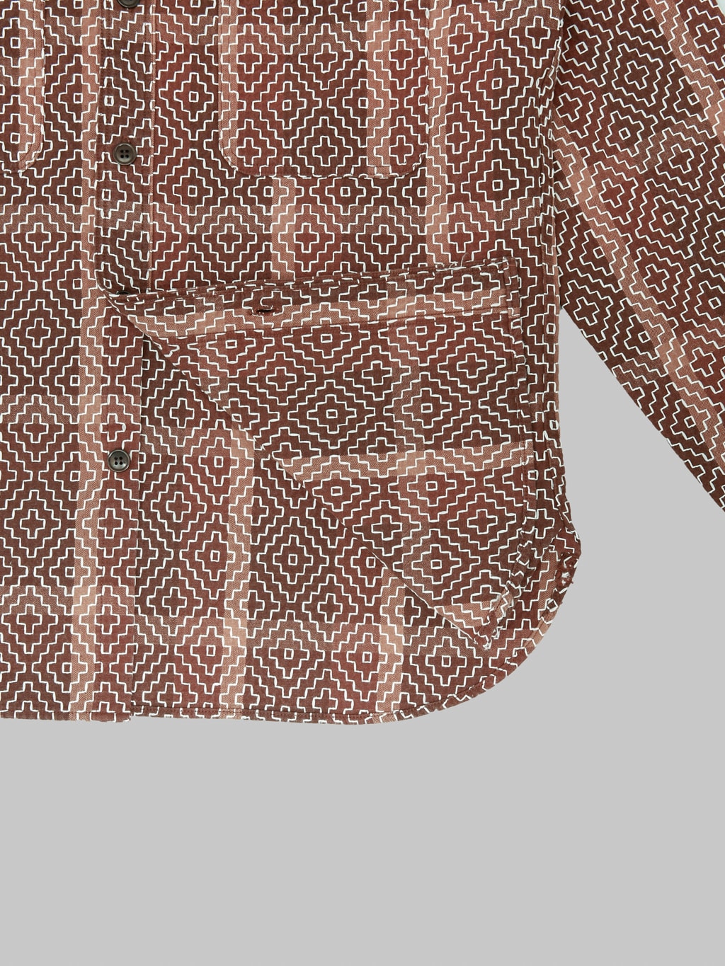 Studio D'Artisan 5726 Kakishibu Noragi Sashiko Shirt