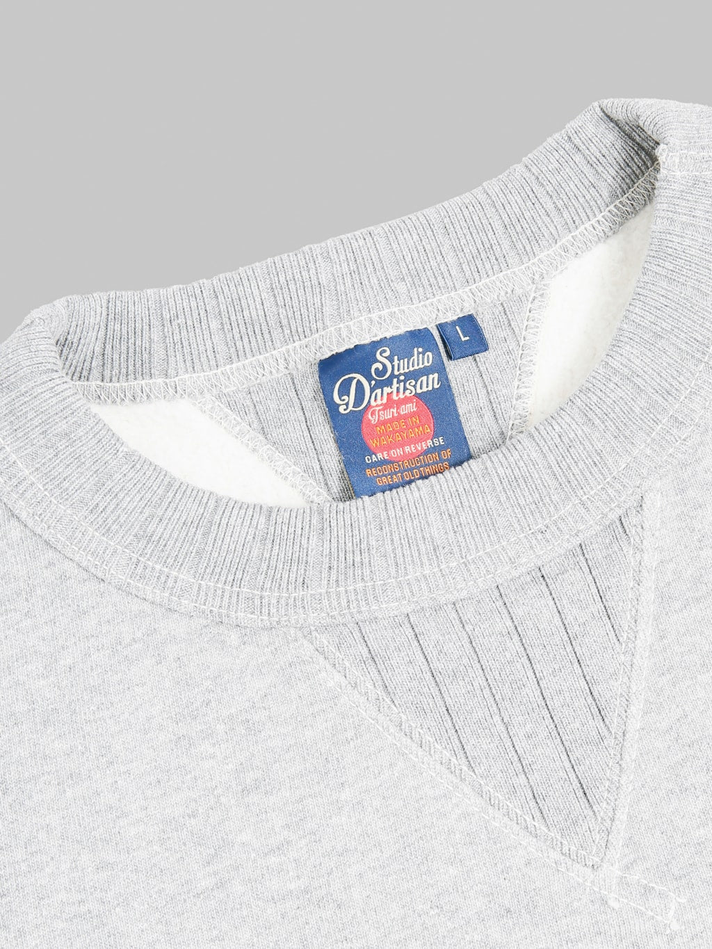Studio D'Artisan 8188 Loopwheel Crewneck Sweatshirt Grey