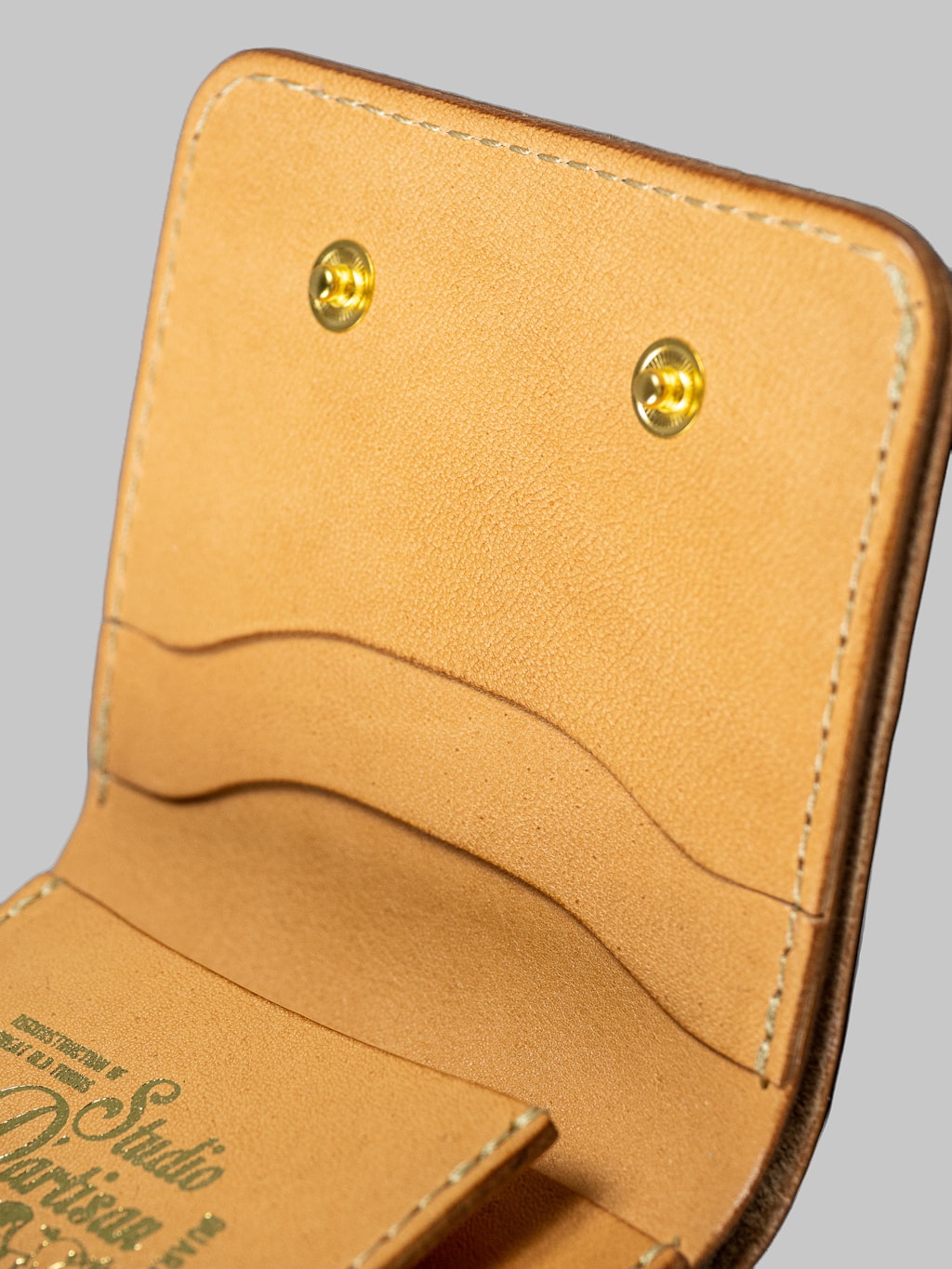 Studio Dartisan natural leather mini wallet buttons