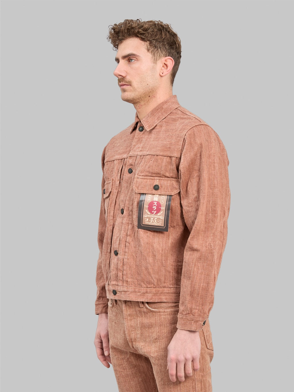 Studio Dartisan SP109 Extreme Denim 45th Anniversary Kakishibu Type2 Jacket side fit