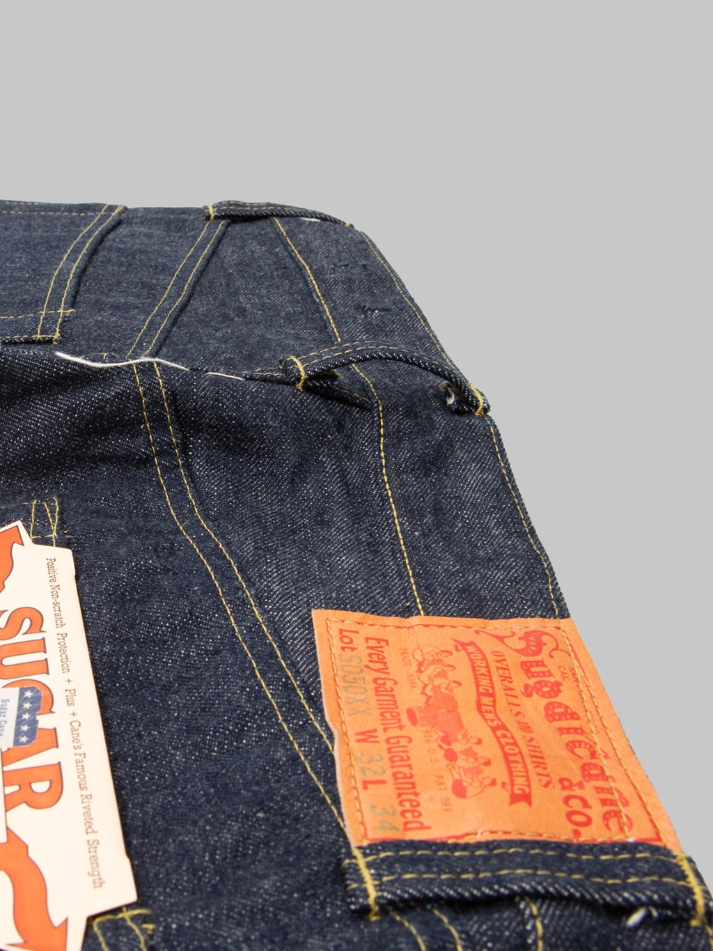 Sugar Cane 1940 Super "Denim" Collectibles #50 13.5oz Blue Denim Waist Overalls