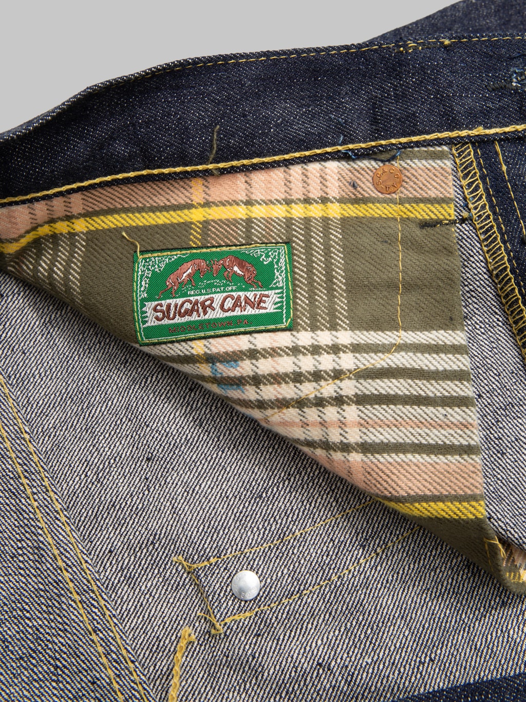 Sugar Cane 1940 Super "Denim" Collectibles #50 13.5oz Blue Denim Waist Overalls