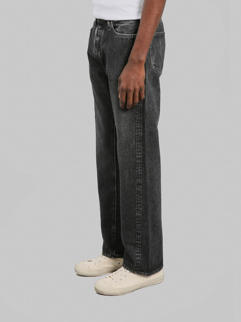 Sugar Cane 1947 Model Hard Wash Straight Black Jeans side