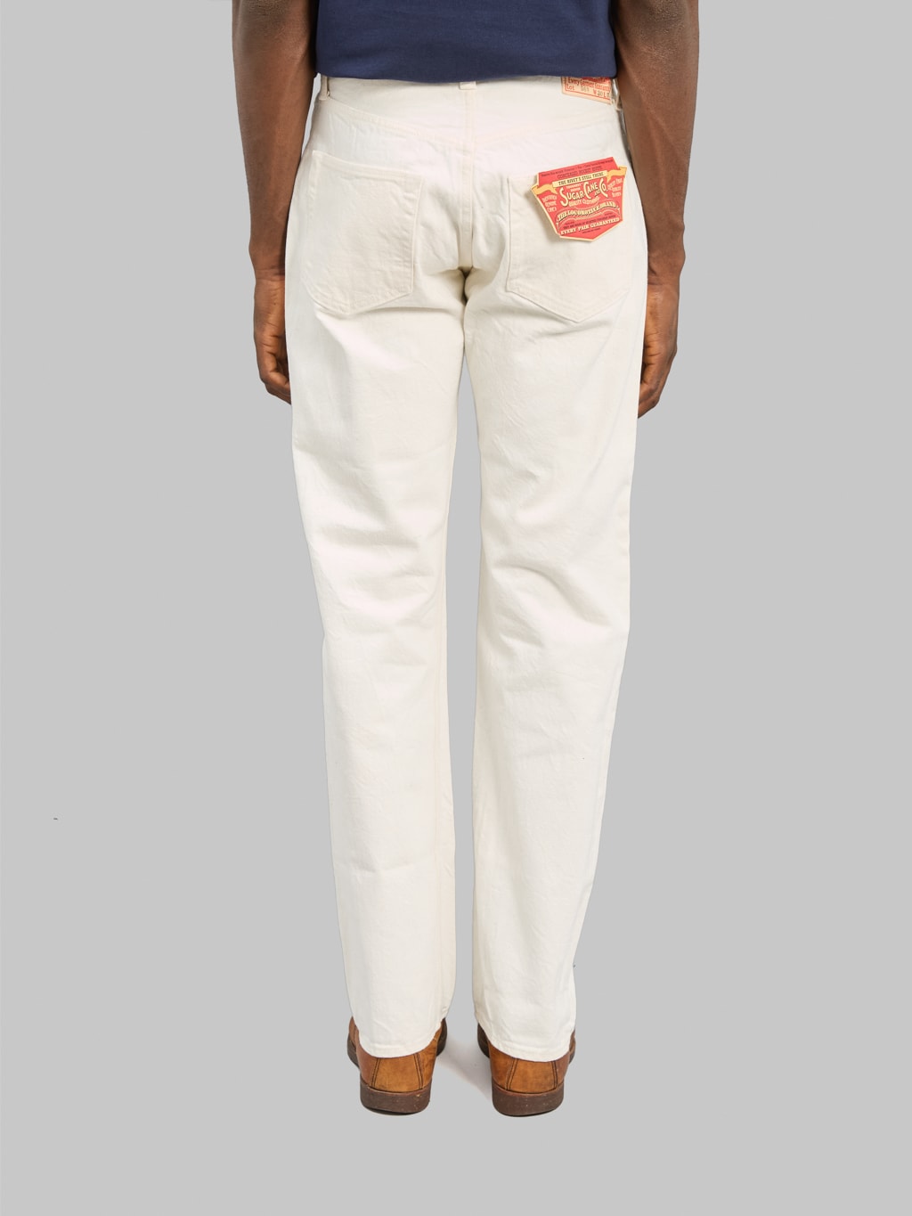Sugar Cane 1947 Model White 13oz Regular Straight Jeans back fit