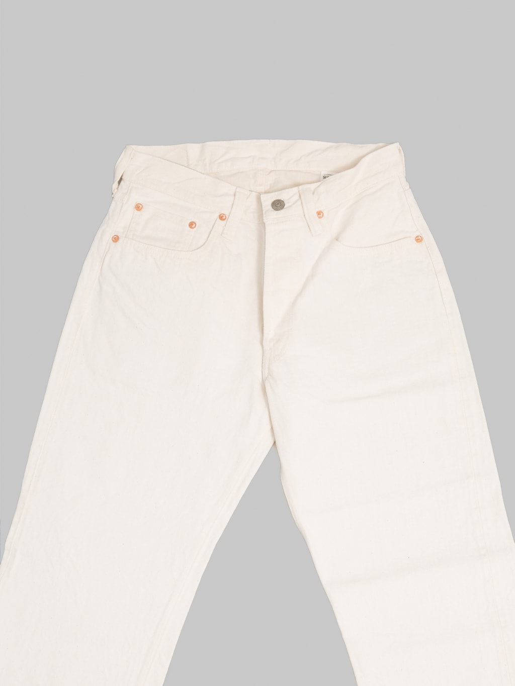 Sugar Cane 1947 Model White 13oz Regular Straight Jeans front details