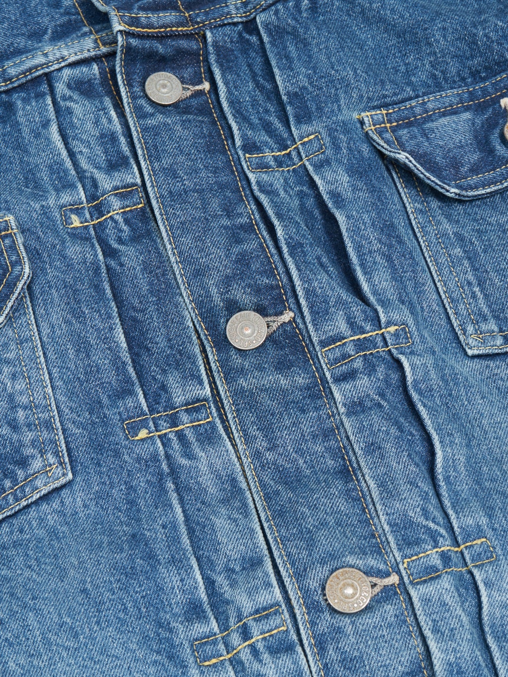 sugar cane 1953 type 2 selvedge denim jacket aged model dark buttons