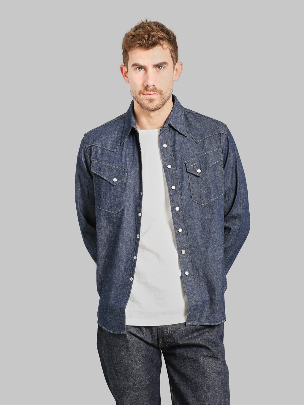 Sugar Cane 9oz Western Denim Shirt