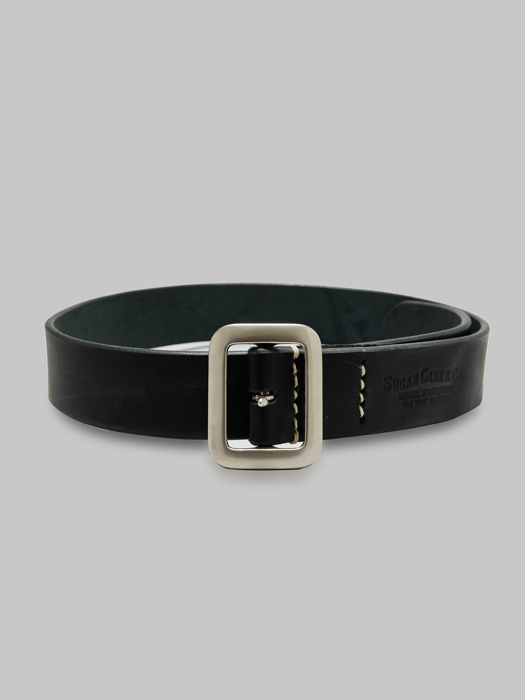 Sugar Cane Cowhide Leather Garrison Belt Black