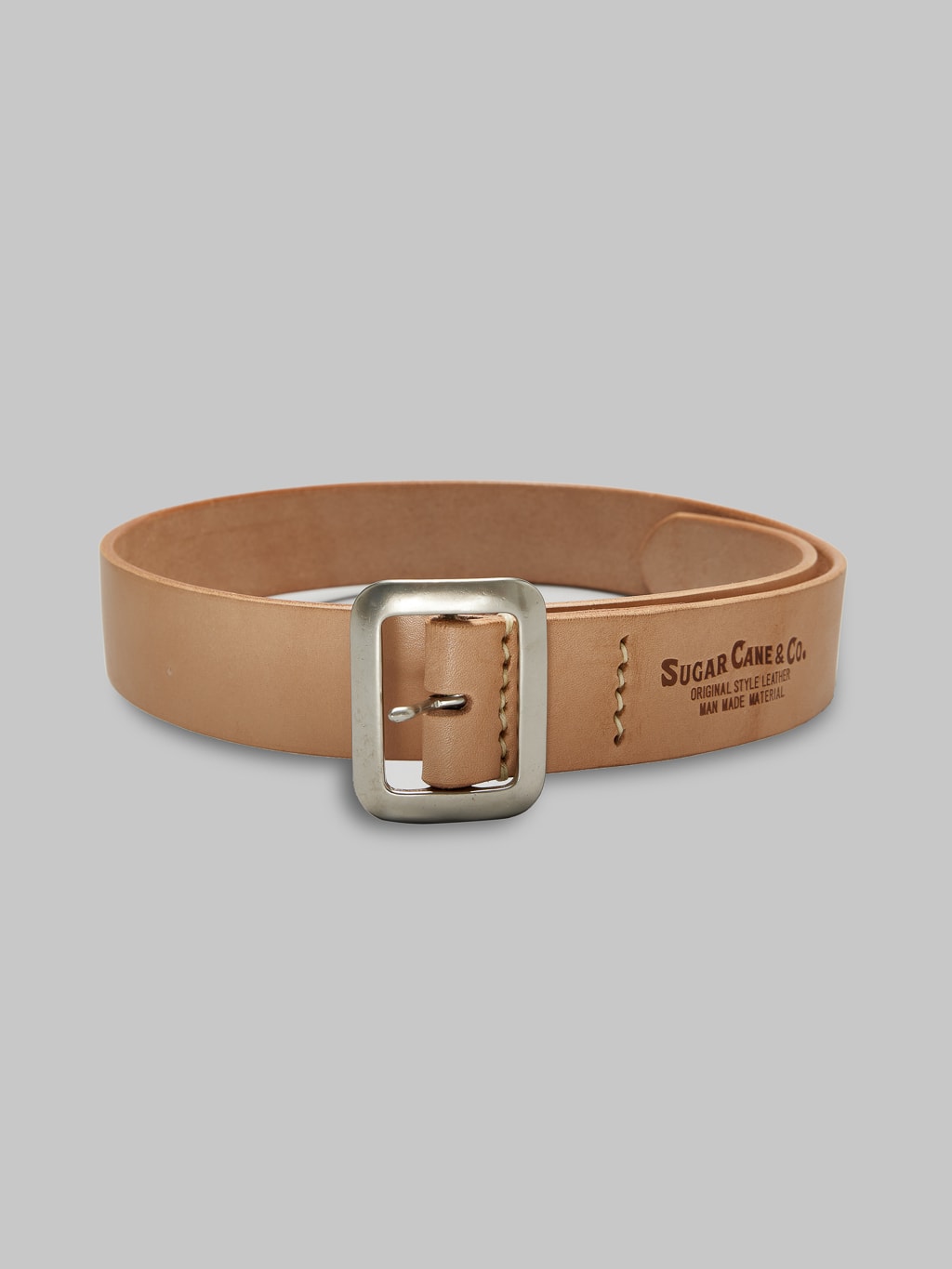 Sugar Cane Cowhide Leather Garrison Belt Tan