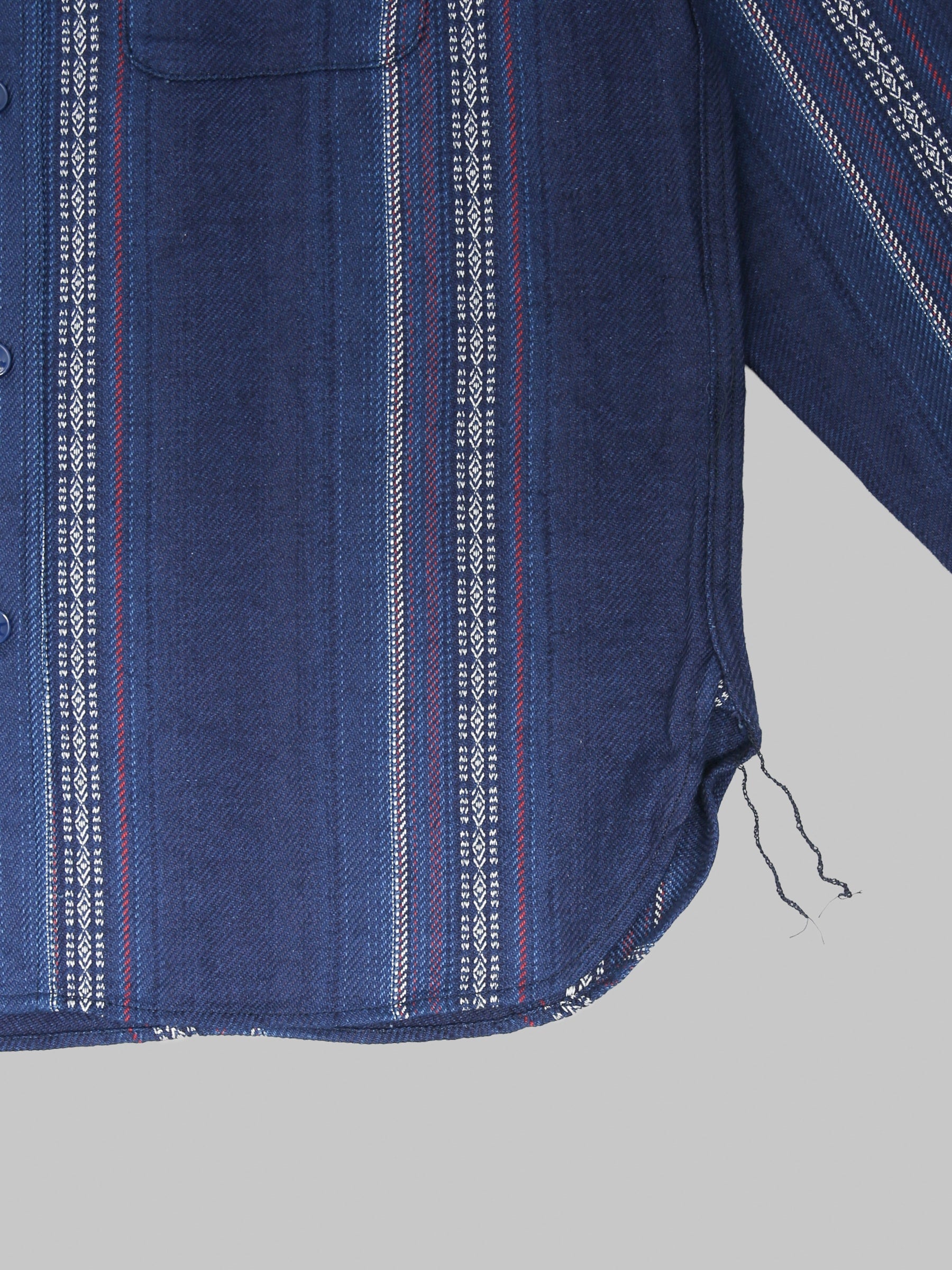 Sugar Cane Native American Indigo Dobby Work Shirt