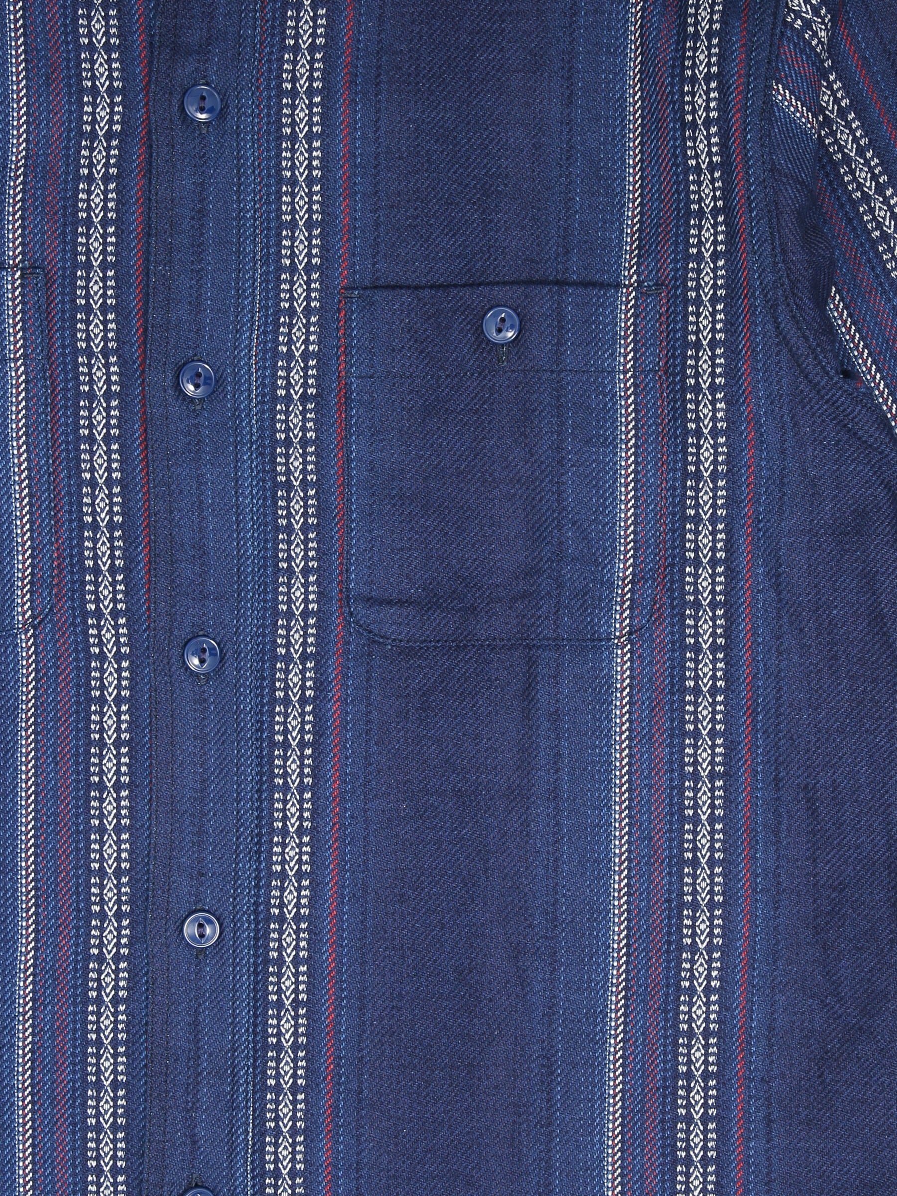 Sugar Cane Native American Indigo Dobby Work Shirt