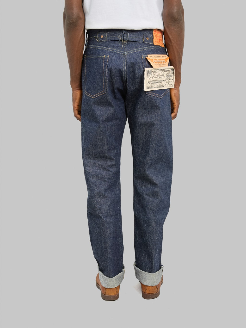 Sugar Cane 1942 Super "Denim" Collectibles #05 14.25oz Blue Denim Waist Overalls