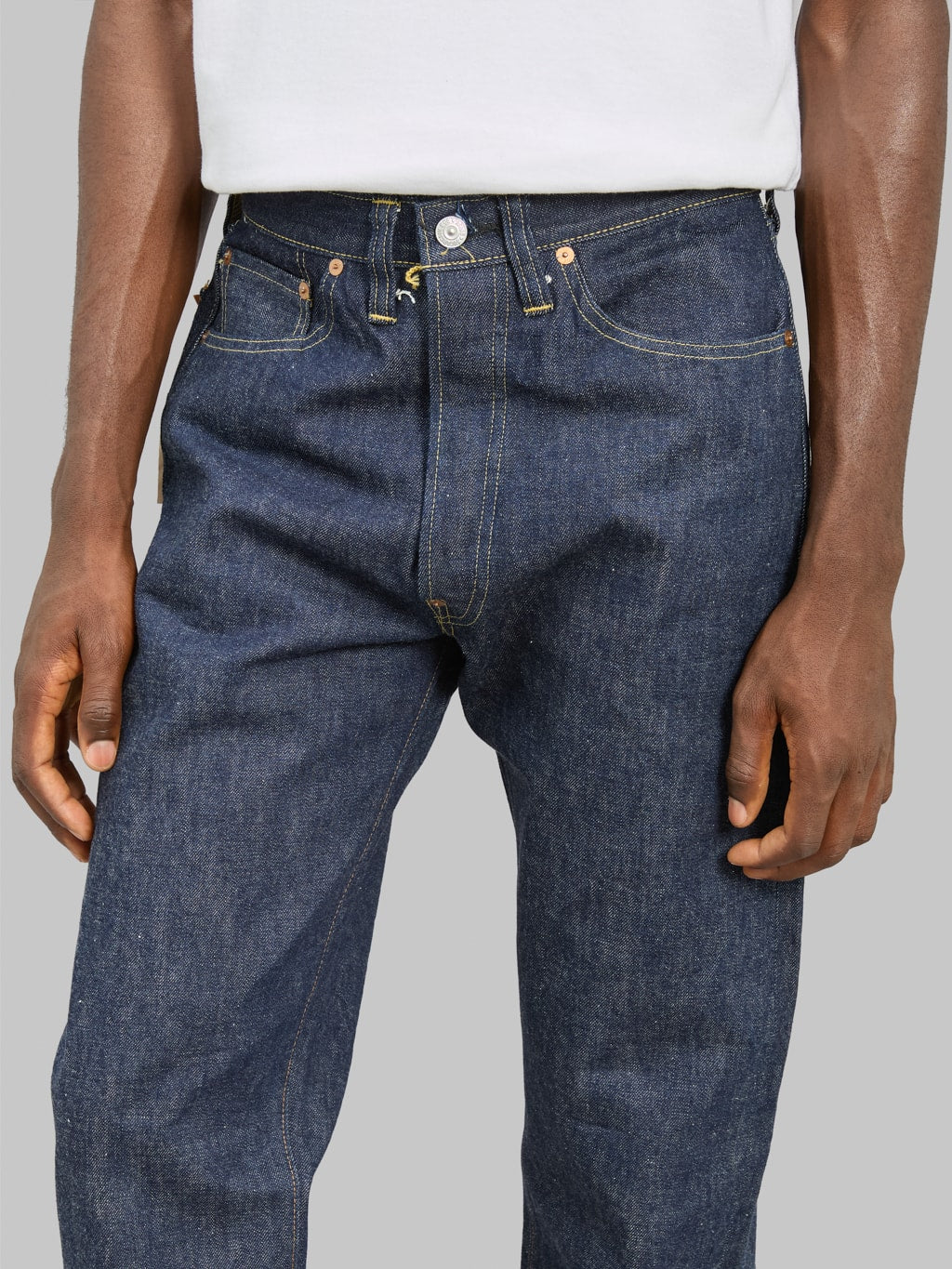 Sugar Cane 1942 Super "Denim" Collectibles #05 14.25oz Blue Denim Waist Overalls