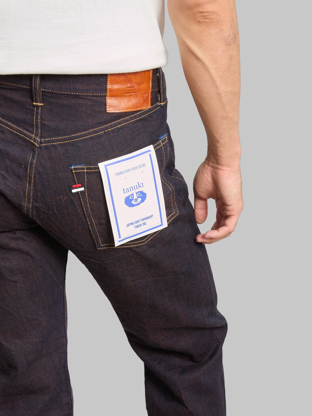 Tanuki TNK103KH "Kakishibu" 14.5oz Loose Straight Jeans