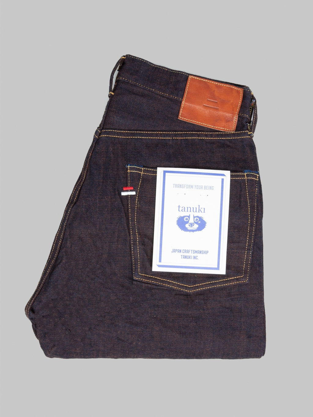 Tanuki TNK103KH "Kakishibu" 14.5oz Loose Straight Jeans