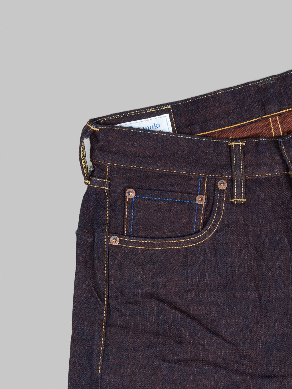 Tanuki TNK103KH "Kakishibu" 14.5oz Loose Straight Jeans