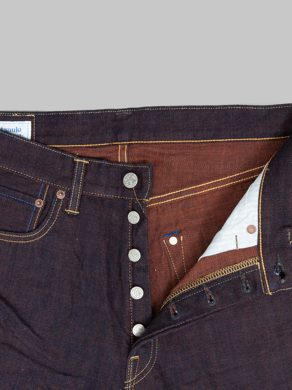 Tanuki TNK103KH "Kakishibu" 14.5oz Loose Straight Jeans